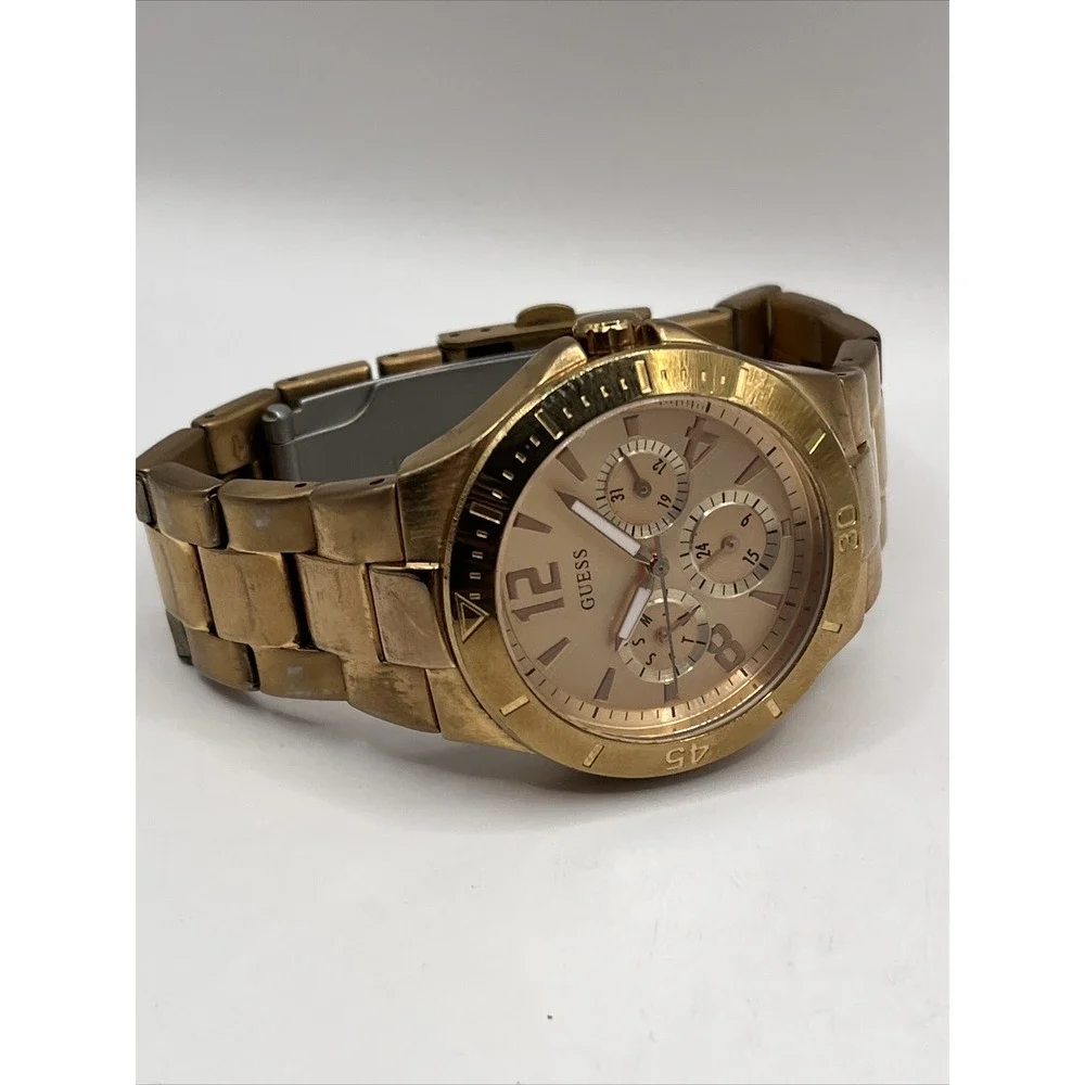 GUESS Women's‎ Active Shine Multi-Function Rose Gold Sport Watch- New Battery